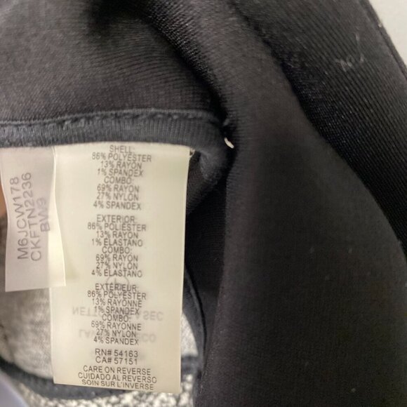 NWOT Calvin Klein Black and White Knit Open Front Women's Blazer Size 6 - Picture 4 of 5